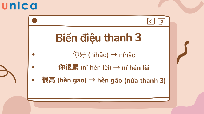 Thanh 3 trong tiếng Trung sẽ thay đổi khi kết hợp cùng thanh điệu khác để dễ nghe hơn trong giao tiếp