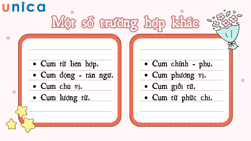 Một số trường hợp khác khi làm định ngữ 