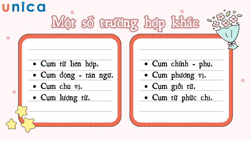 Một số trường hợp khác khi làm định ngữ