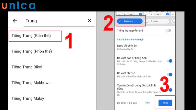 Chọn ngôn ngữ mà bạn muốn sử dụng