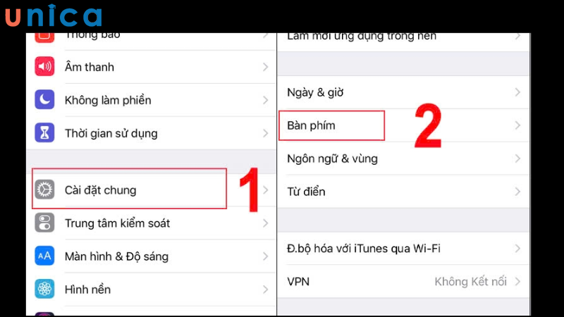 Truy cập vào mục cài đặt trên thiết bị điện thoại