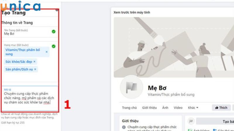 Thao tác tạo Trang Fanpage