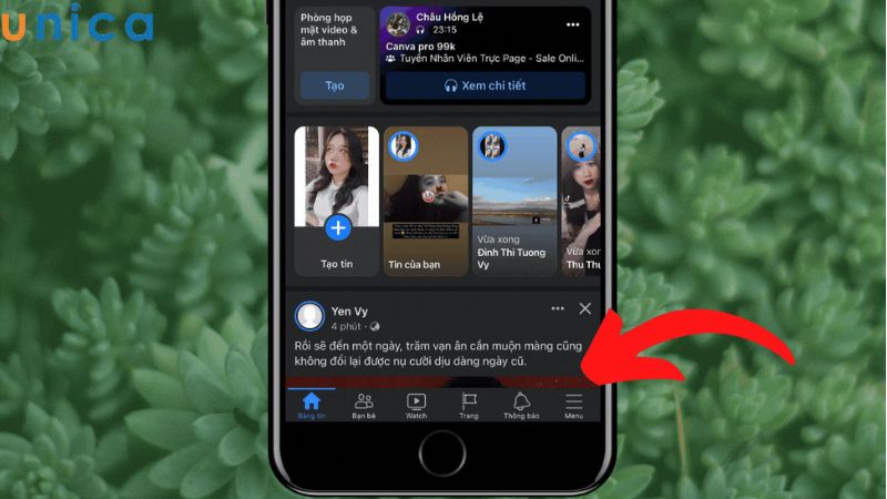 Chọn biểu tượng 3 dấu gạch ngang