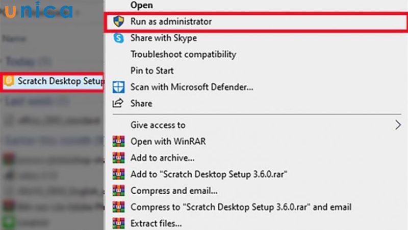 Nhấn chọn Run as Administrator.