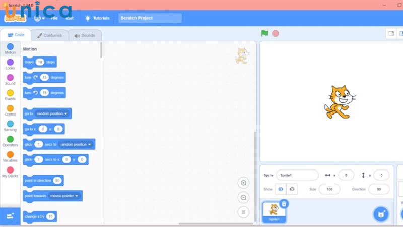 Bắt đầu sử dụng phần mềm lập trình Scratch