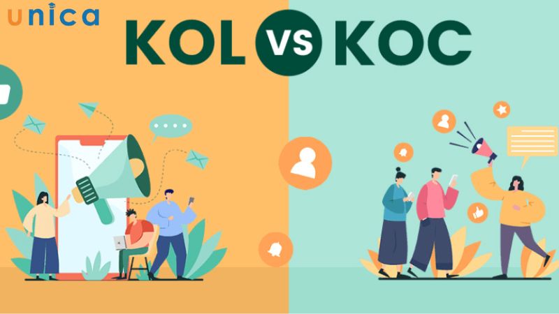 So sánh sự khác nhau giữa KOC và KOL