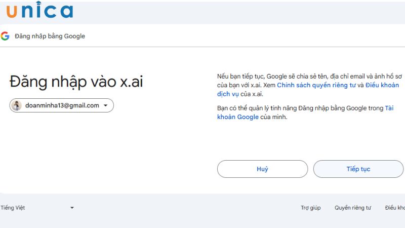 Chọn tiếp tục