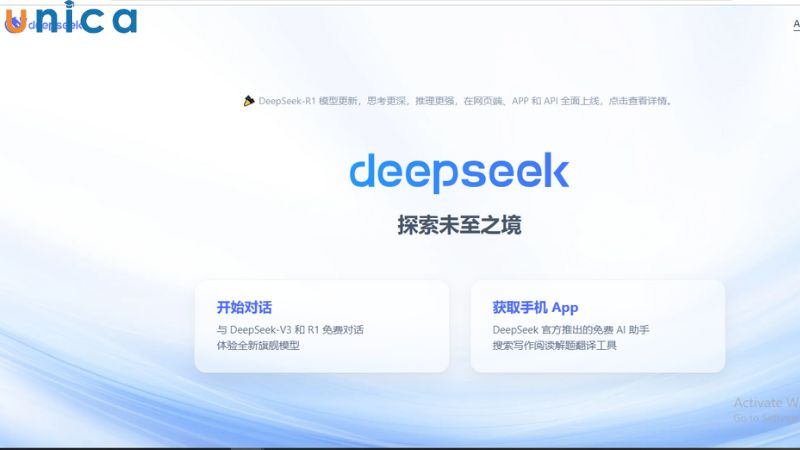Trang DeepSeek chính thức