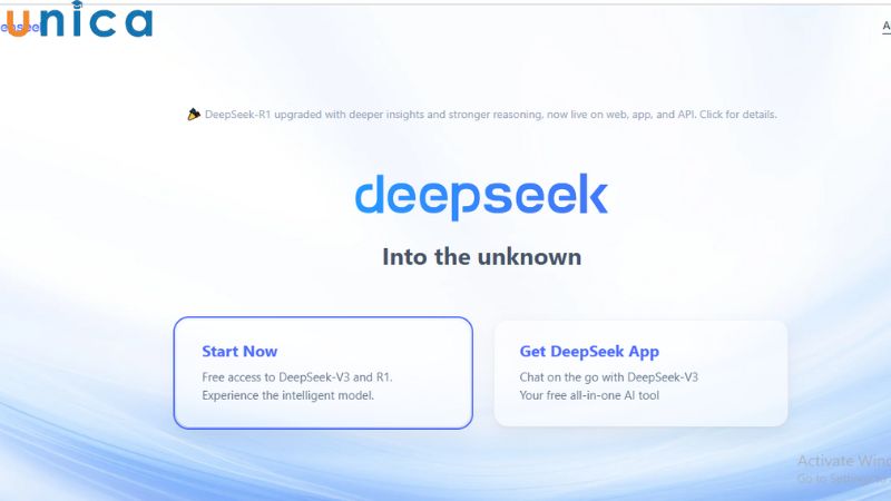 Nhấn vào Start Now