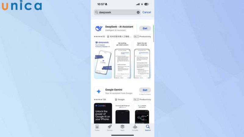 Truy cập vào App Store hoặc Google Play Store