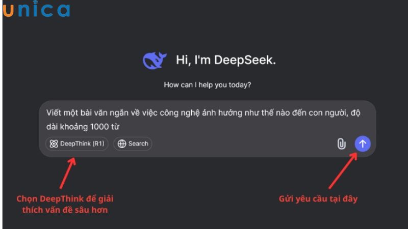 Chọn DeepThink R1 để giải thích sâu hơn