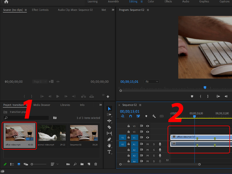 Thêm video vào thanh Timeline