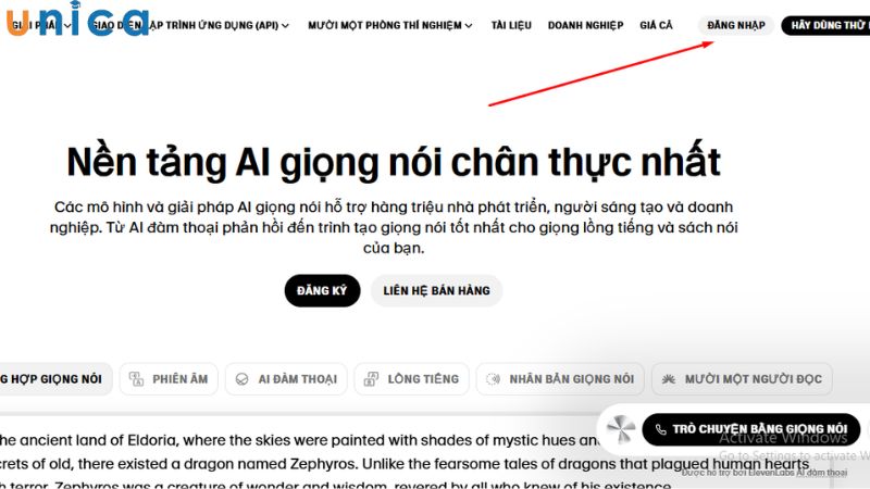 Chọn “Đăng nhập”