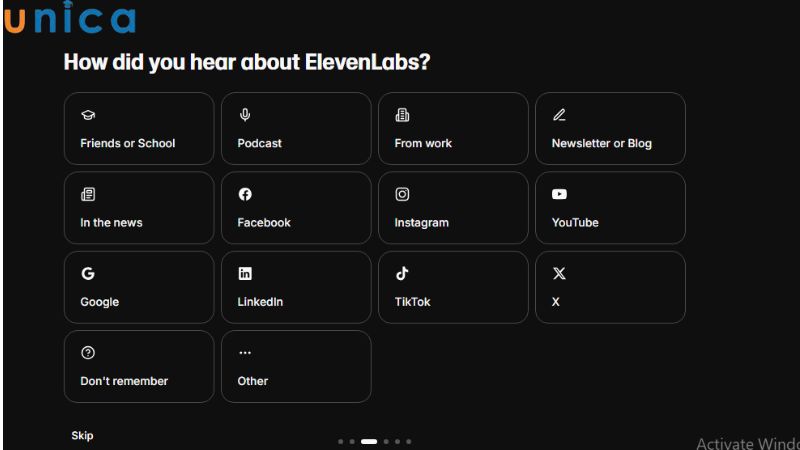 Lựa chọn nguồn biết đến nền tảng