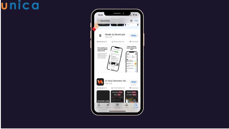 Gõ từ khóa “ElevenLabs ” vào thanh tìm kiếm