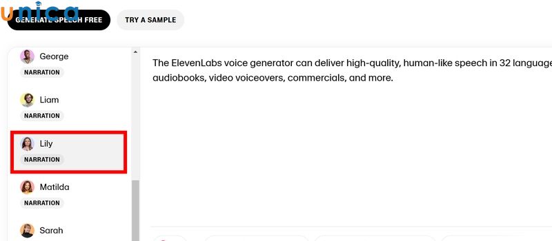 Lựa chọn giọng nói