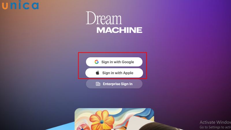 Lựa chọn một trong hai tài khoản