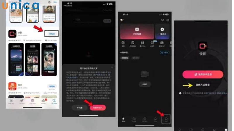 Thao tác tải và cài đặt ứng dụng về máy