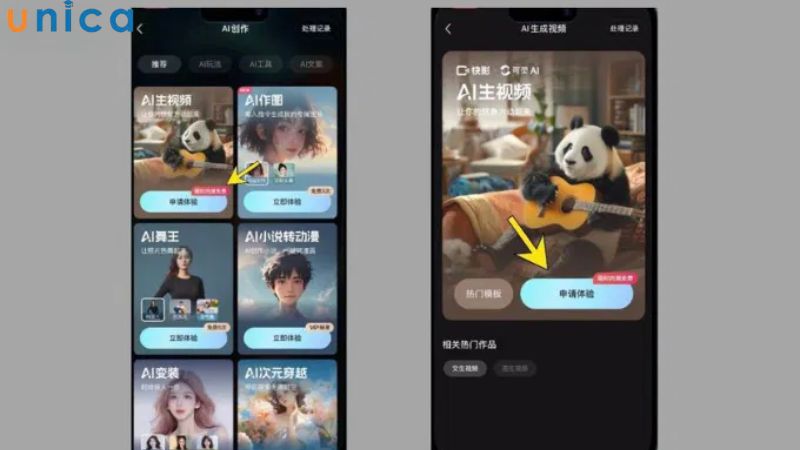 Chọn biểu tượng gấu trúc