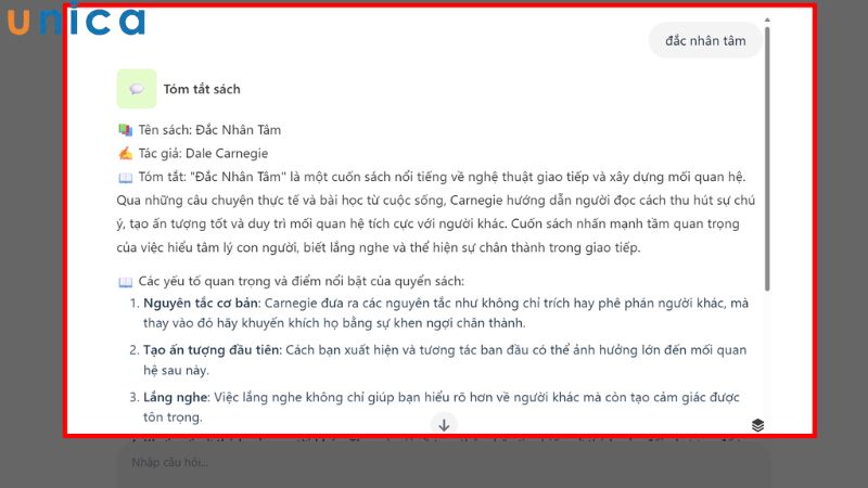 Nội dung sách mà AI tóm tắt