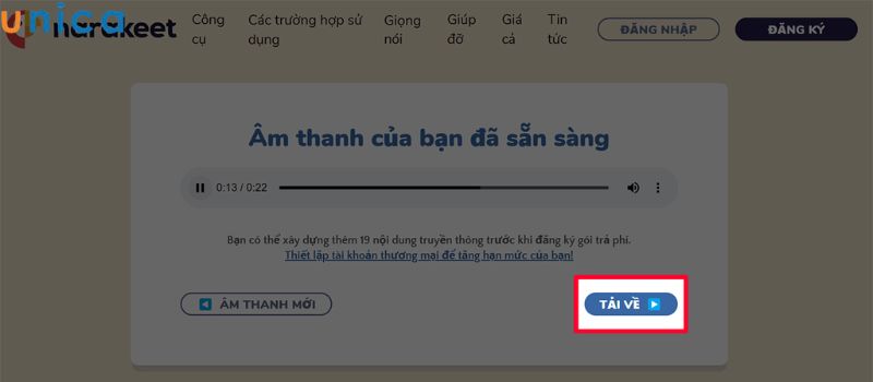 Nhấn chọn “Tải về” để lưu tập tin về máy