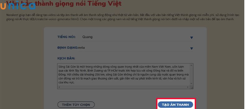 Nhập nội dung văn bản vào ô nhập liệu