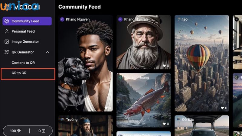 Nhấn chọn chế độ “QR to QR”