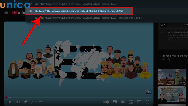 Thêm Study.lol/ vào trước URL