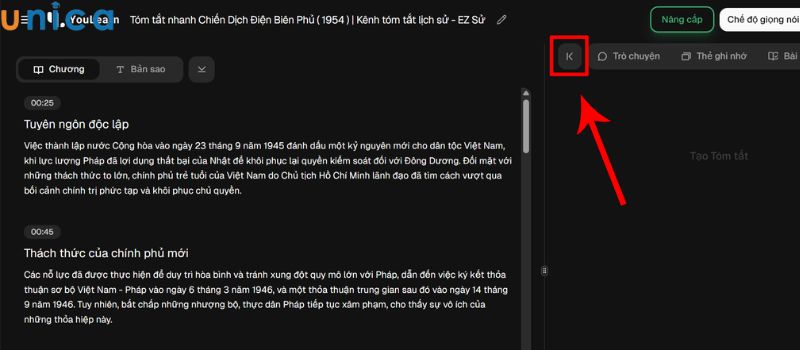 Nhấn mục K để hiển thị thanh công cụ