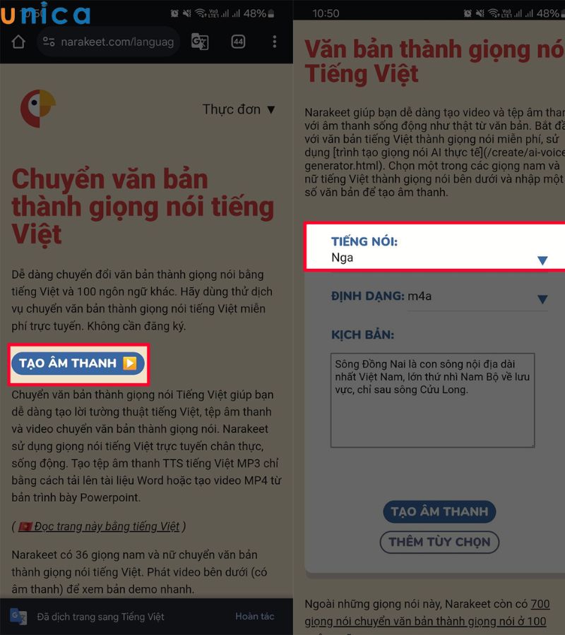 Chọn mục 