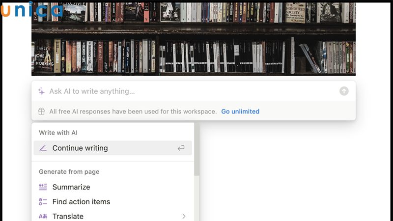 Kích hoạt tính năng Notion AI