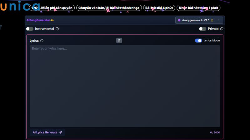 Nhập mô tả bài nhạc mong muốn