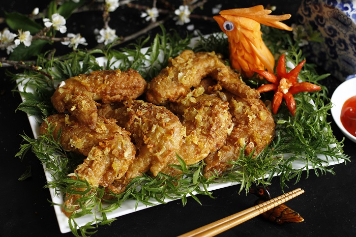cánh gà chiên bơ tỏi
