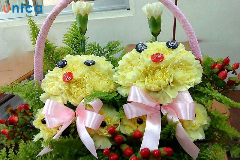 Cách cắm hoa cẩm chướng - tạo hình con vật