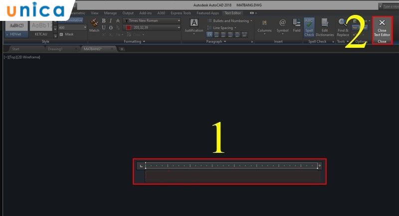 bước 3 Chỉnh sửa text trong Cad