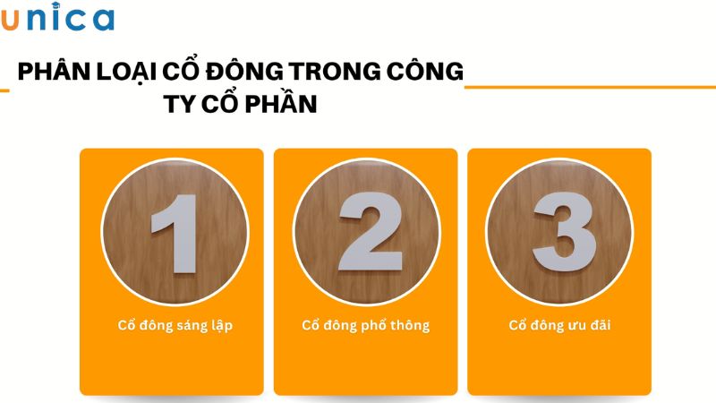 Cổ đông được phân ra thành 3 nhóm chính