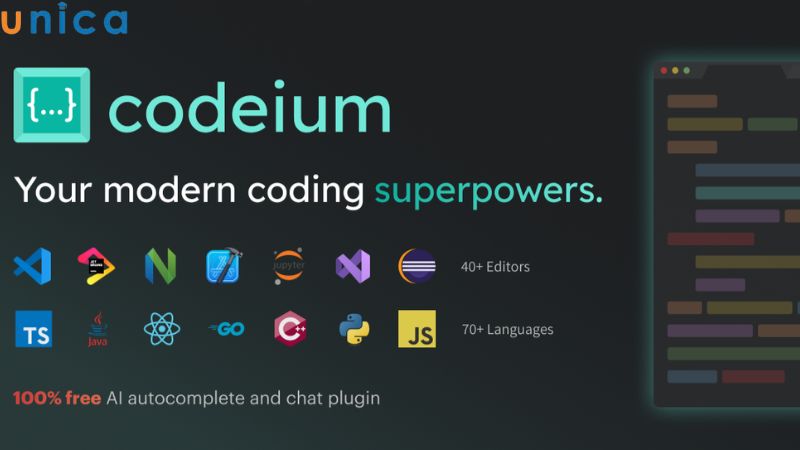 Codeium AI hỗ trợ hơn 70 ngôn ngữ khác nhau