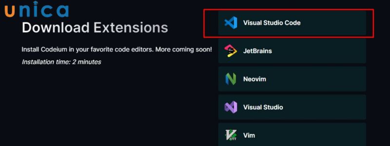 Chọn “Visual Studio Code”