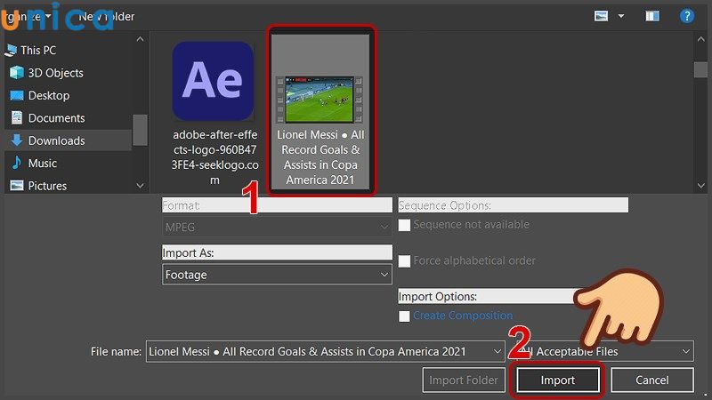Lựa chọn video muốn cắt