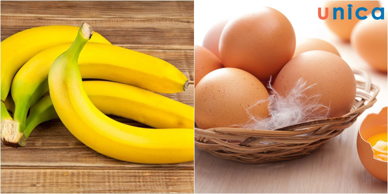 Đắp mặt nạ lòng trắng trứng gà với chuối
