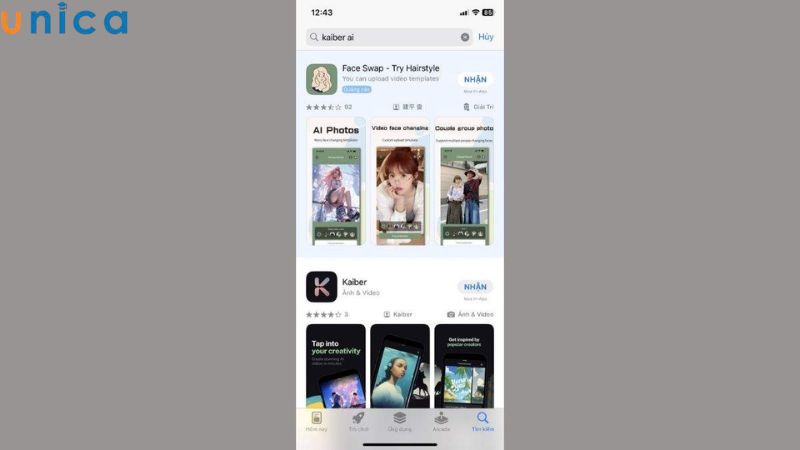 Tìm kiếm ứng dụng Kaiber AI