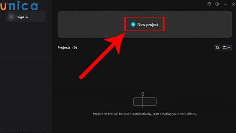Chọn “New Project”
