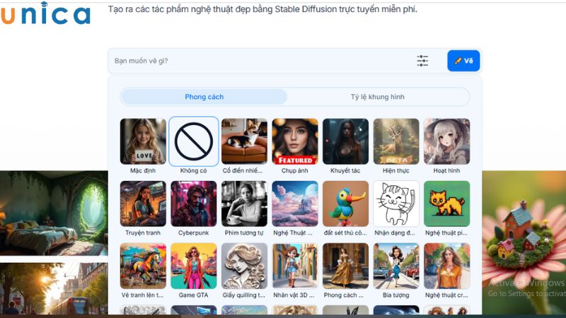 Nhập mô tả ý tưởng để AI tạo hình ảnh phù hợp