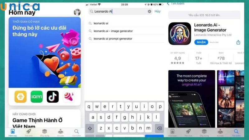 Tìm kiếm và tải ứng dụng về điện thoại