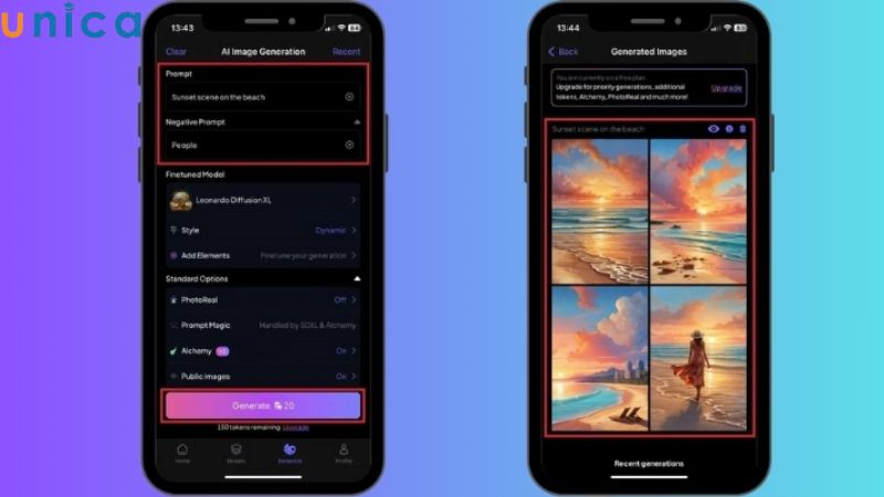 Tùy chỉnh các cài đặt để hệ thống tạo ảnh