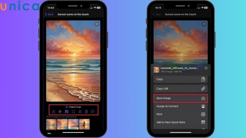 Lưu hình ảnh về thiết bị di động