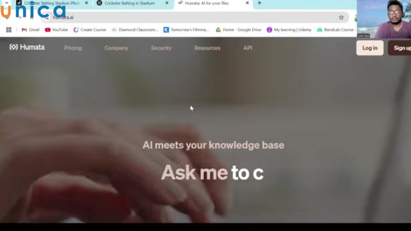 Truy cập trang web Humata AI và đăng ký tài khoản