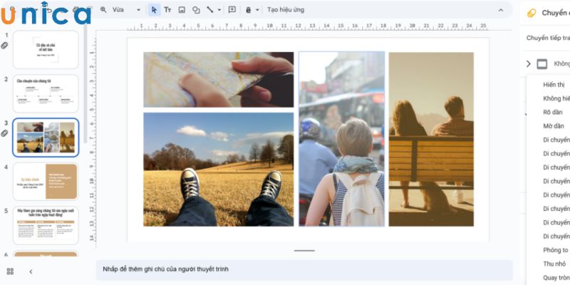 Tùy chỉnh slide theo nhu cầu