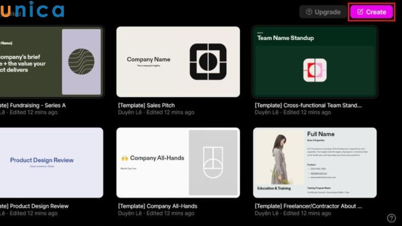 Tome AI sở hữu kho mẫu slide đa dạng