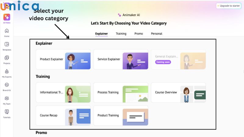 Lựa chọn mẫu video phù hợp